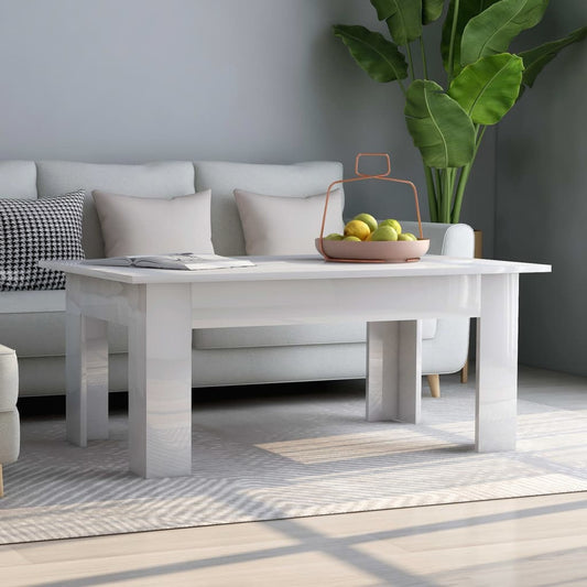 Berkfield Coffee Table High Gloss White 100x60x42 cm Engineered Wood