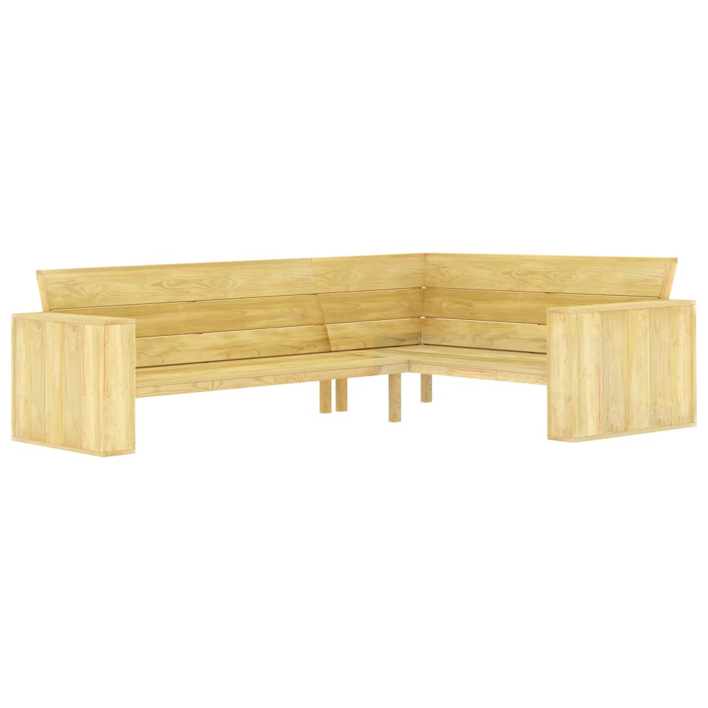 Berkfield Garden Corner Bench 239 cm Impregnated Pinewood