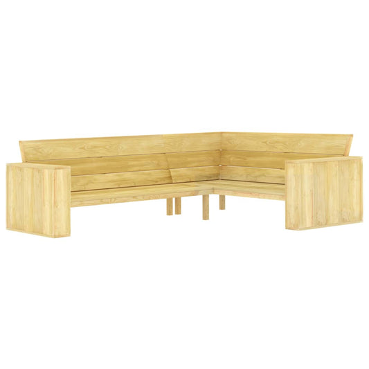 Berkfield Garden Corner Bench 239 cm Impregnated Pinewood