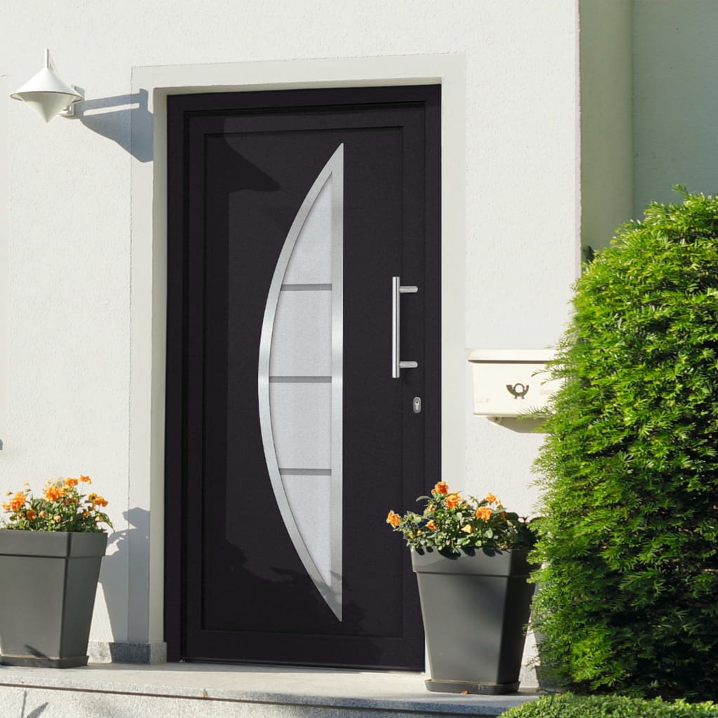 Berkfield Front Door Anthracite 108x208 cm