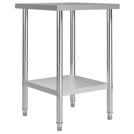 Berkfield Kitchen Work Table 60x60x85 cm Stainless Steel