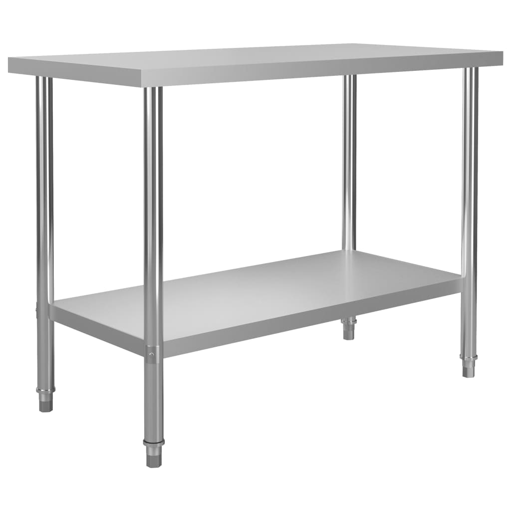 Berkfield Kitchen Work Table 120x60x85 cm Stainless Steel