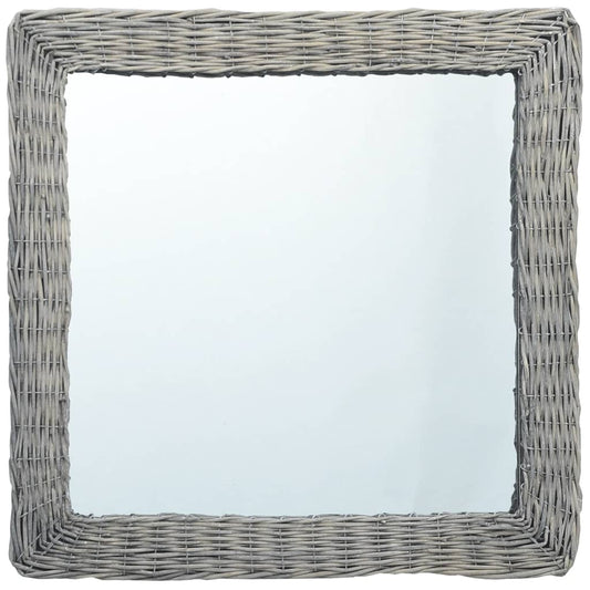 Berkfield Mirror 60x60 cm Wicker