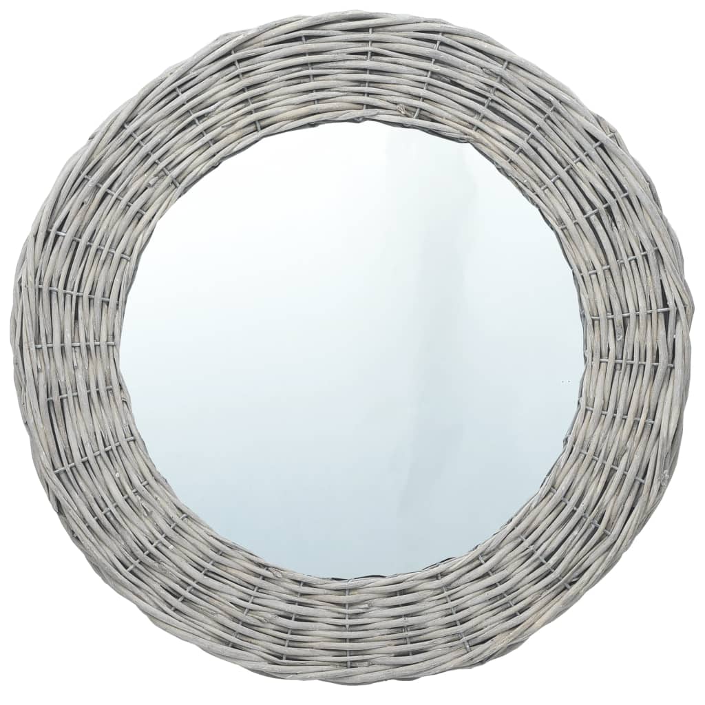 Berkfield Mirror 80 cm Wicker