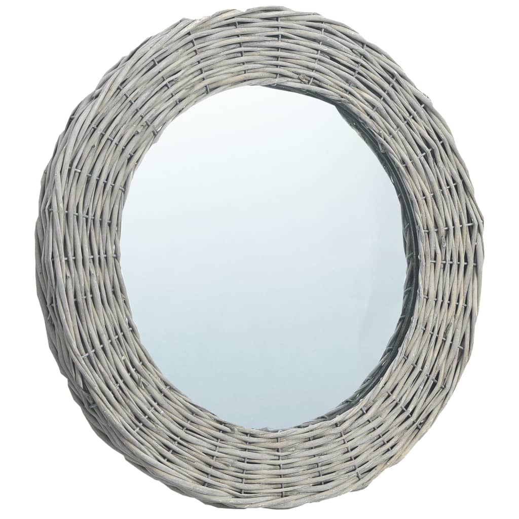 Berkfield Mirror 80 cm Wicker