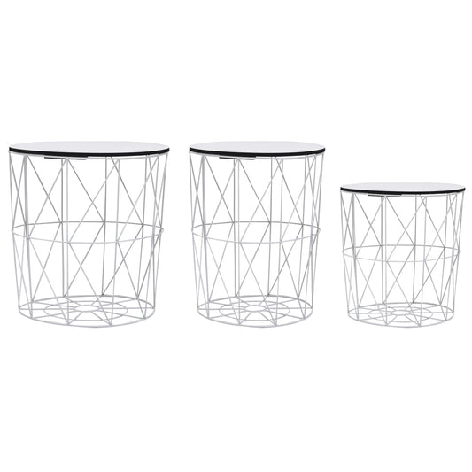 Berkfield Coffee Table 3 pcs White