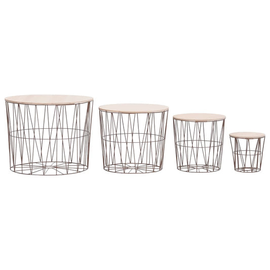 Berkfield Coffee Table 4 pcs Copper