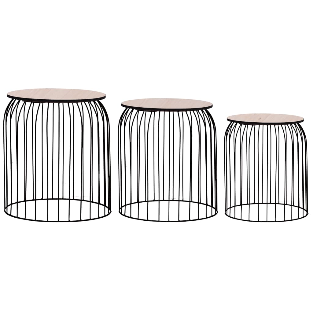 Berkfield Coffee Tables 3 pcs Black