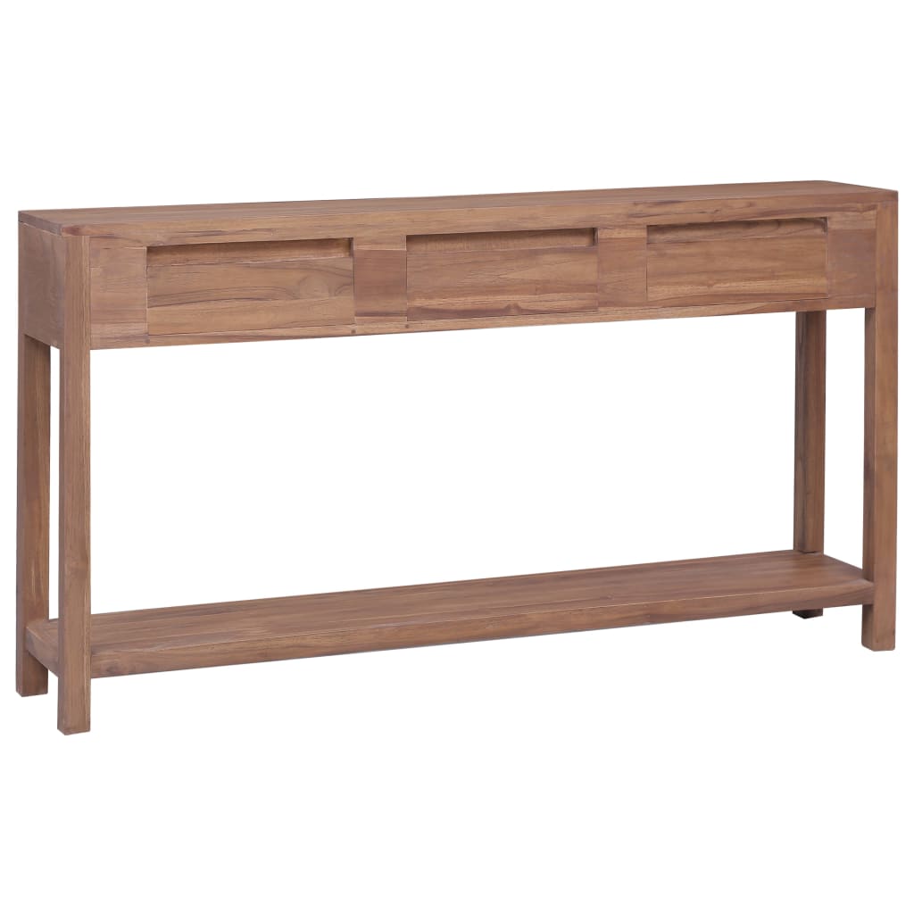 Berkfield Console Table 145x30x80 cm Solid Teak Wood