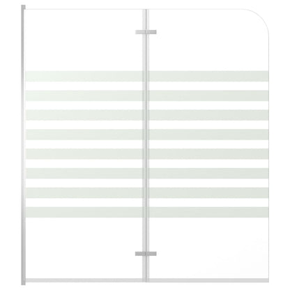Berkfield Bath Enclosure 120x140 cm Tempered Glass Stripe