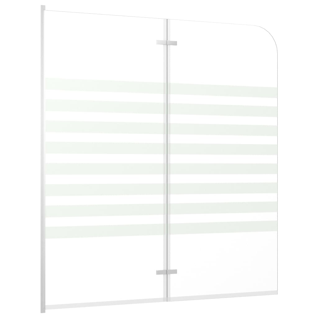 Berkfield Bath Enclosure 120x140 cm Tempered Glass Stripe