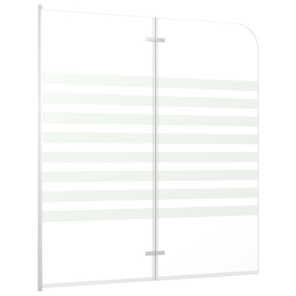 Berkfield Bath Enclosure 120x140 cm Tempered Glass Stripe