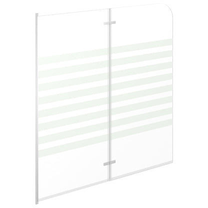 Berkfield Bath Enclosure 120x140 cm Tempered Glass Stripe