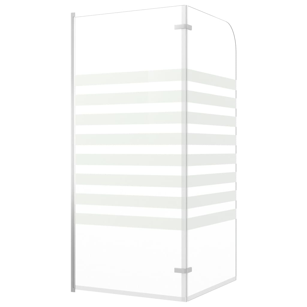 Berkfield Bath Enclosure 120x140 cm Tempered Glass Stripe