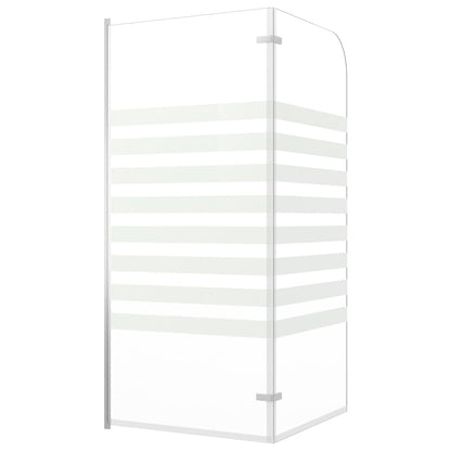 Berkfield Bath Enclosure 120x140 cm Tempered Glass Stripe