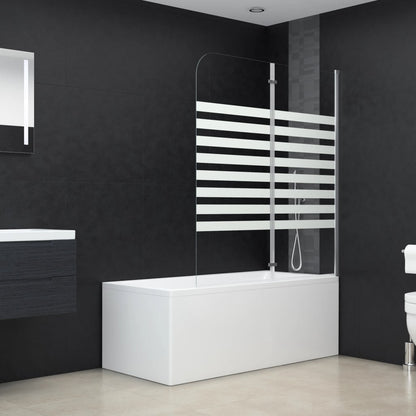 Berkfield Bath Enclosure 120x140 cm Tempered Glass Stripe
