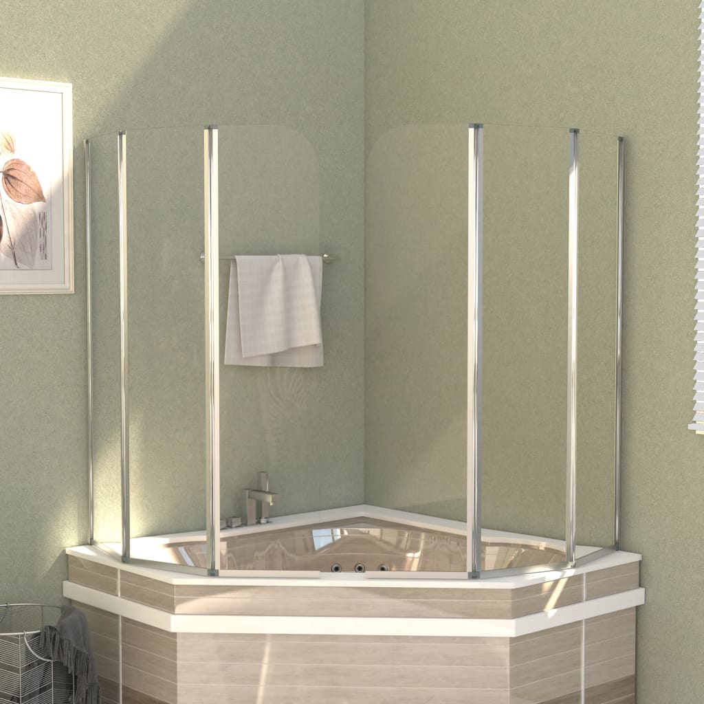 Berkfield Bath Enclosures 2 pcs 104x130 cm Tempered Glass Transparent