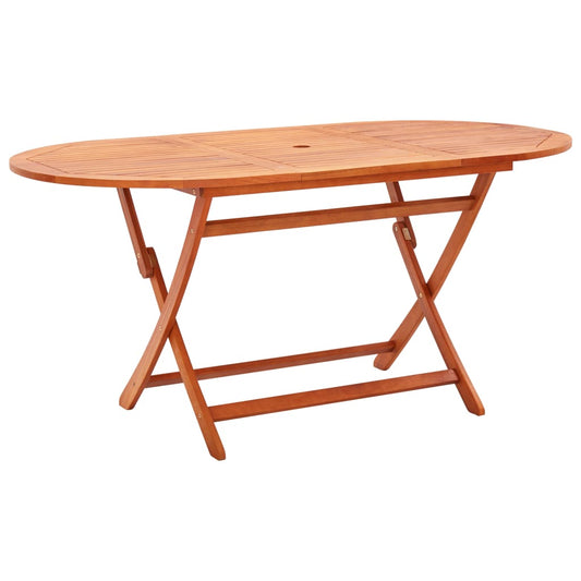 Berkfield Folding Garden Table 160x85x74 cm Solid Eucalyptus Wood