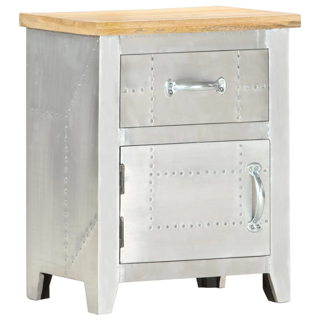 Berkfield Aviator Bedside Cabinet 40x30x50 cm Solid Mango Wood