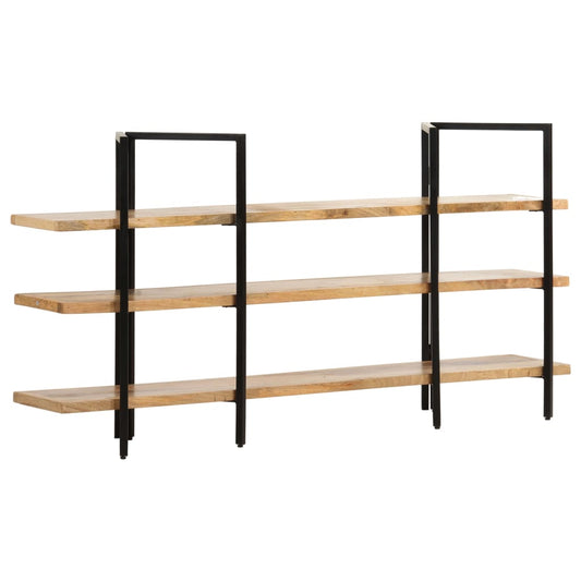 Berkfield 3-Tier Bookcase 160x31x80 cm Solid Mango Wood