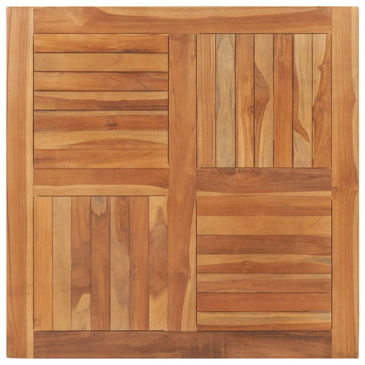 Berkfield Table Top Solid Teak Wood Square 90x90x2.5 cm