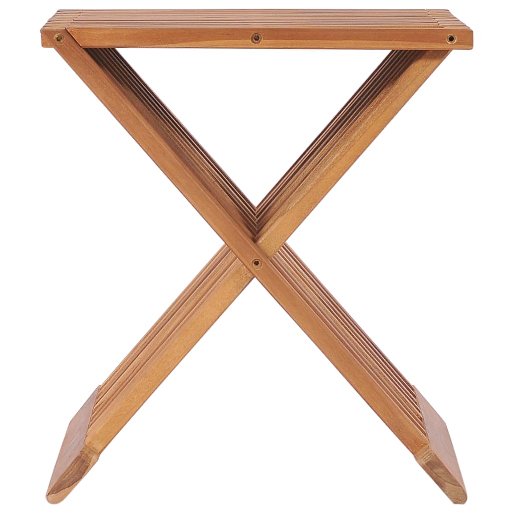 Berkfield Folding Stool 40x32x45 cm Solid Teak Wood