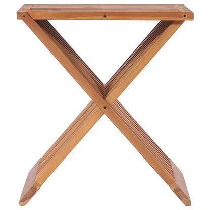 Berkfield Folding Stool 40x32x45 cm Solid Teak Wood