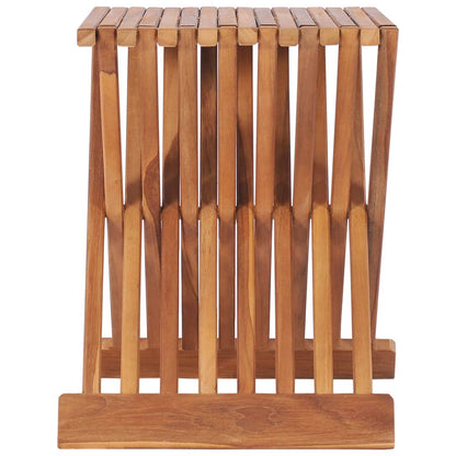Berkfield Folding Stool 40x32x45 cm Solid Teak Wood