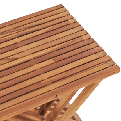 Berkfield Folding Stool 40x32x45 cm Solid Teak Wood