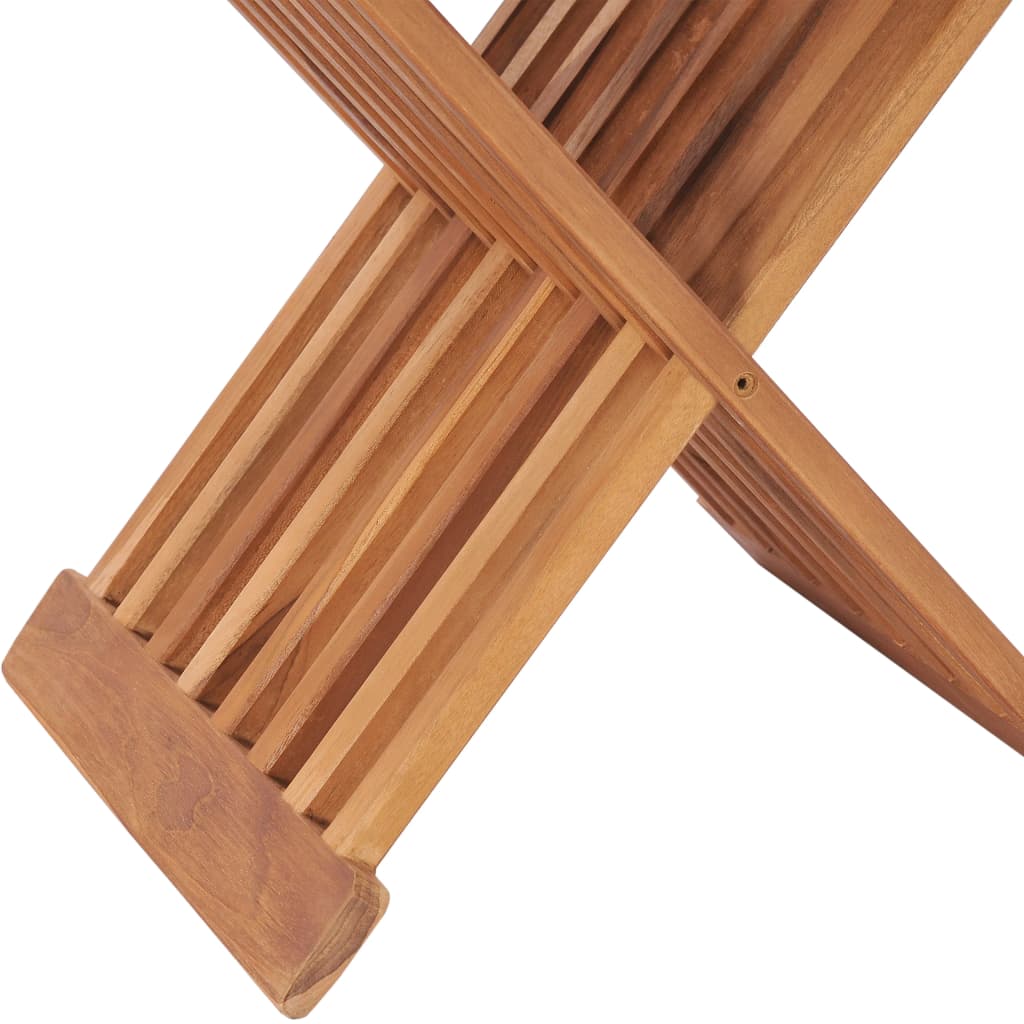 Berkfield Folding Stool 40x32x45 cm Solid Teak Wood