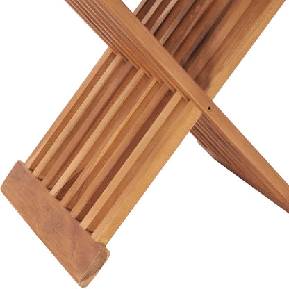 Berkfield Folding Stool 40x32x45 cm Solid Teak Wood