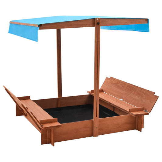 Berkfield Sandbox with Roof Firwood 122x120x123 cm