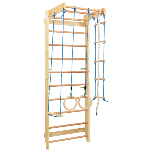 Berkfield Indoor Climbing Playset with Ladders Rings Wood
