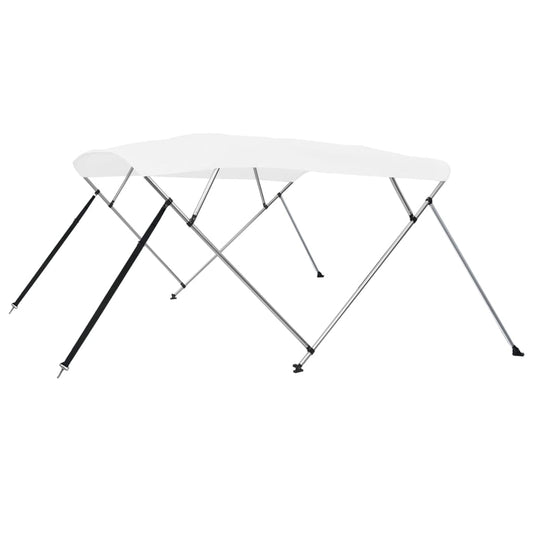 Berkfield 4 Bow Bimini Top White 243x210x137 cm