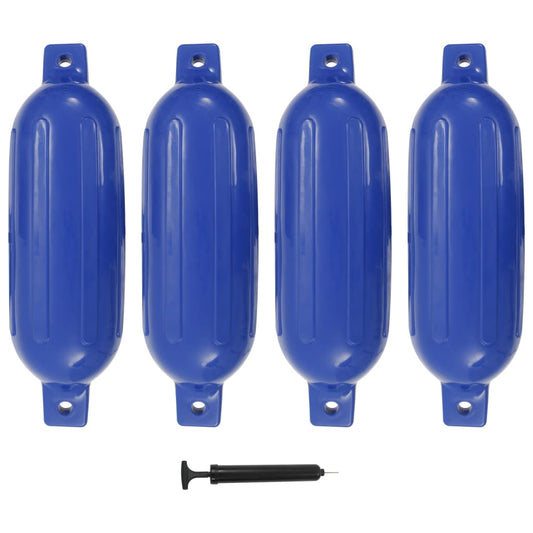 Berkfield Boat Fender 4 pcs Blue 58.5x16.5 cm PVC
