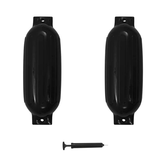 Berkfield Boat Fender 2 pcs Black 69x21.5 cm PVC