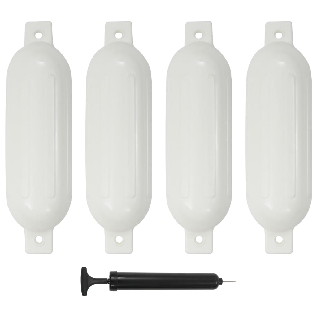 Berkfield Boat Fender 4 pcs White 51x14 cm PVC