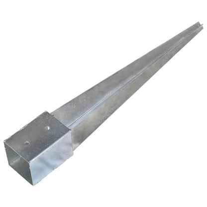 Berkfield Ground Spikes 2 pcs Silver 10x10x76 cm Galvanised Steel