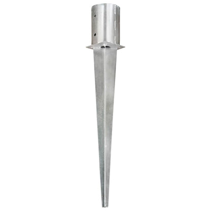 Berkfield Ground Spikes 2 pcs Silver 10x76 cm Galvanised Steel