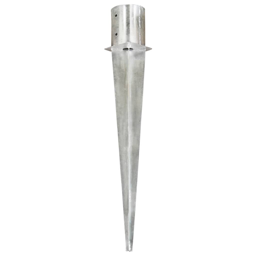Berkfield Ground Spikes 2 pcs Silver 12x91 cm Galvanised Steel