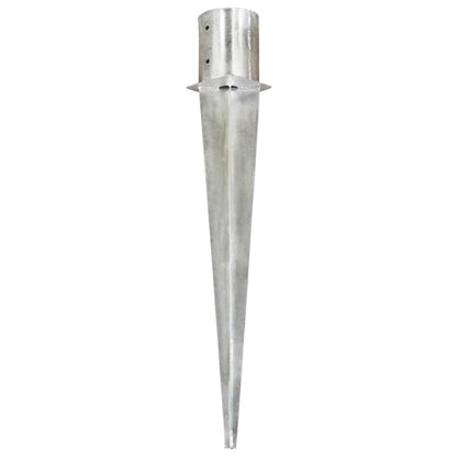 Berkfield Ground Spikes 2 pcs Silver 12x91 cm Galvanised Steel