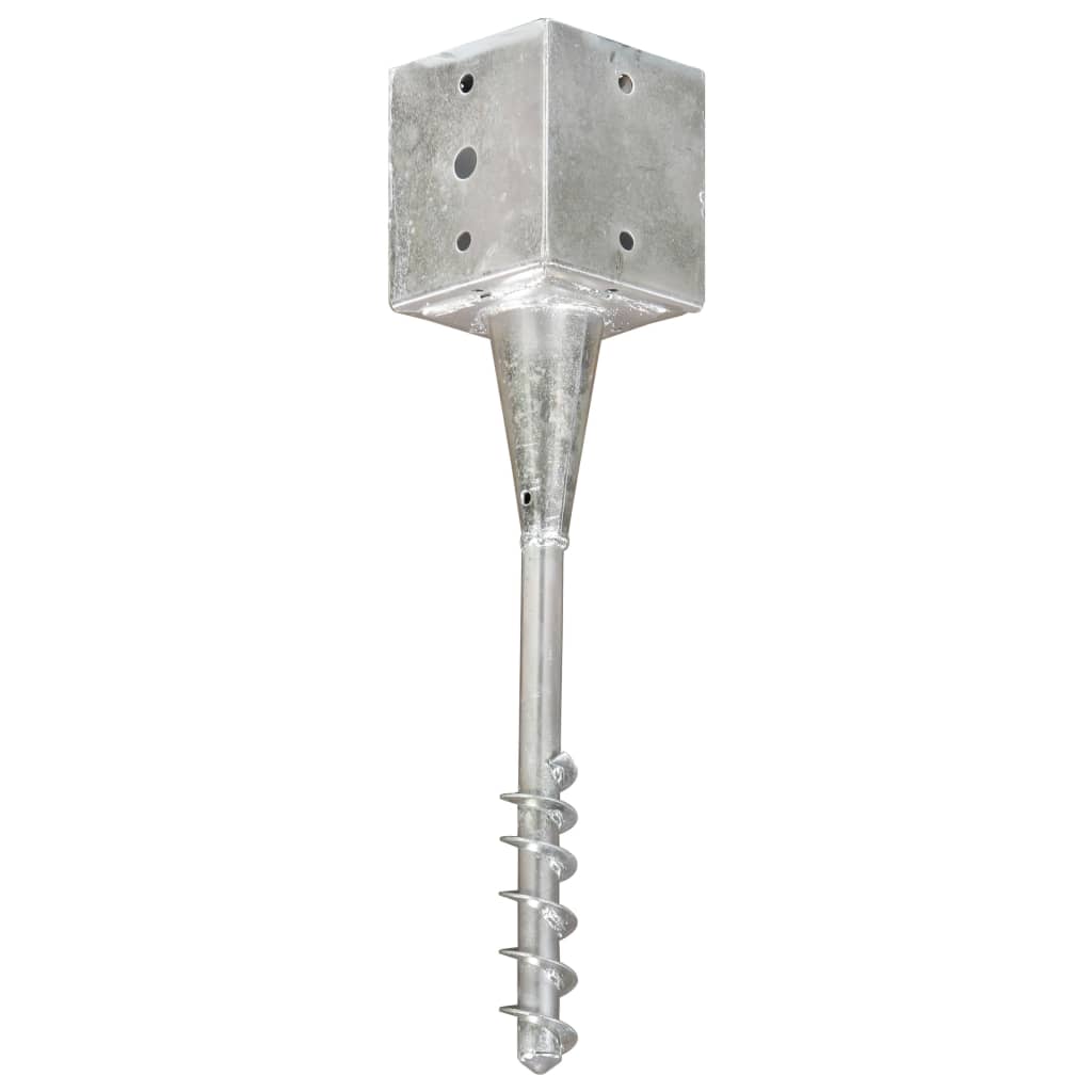 Berkfield Ground Spikes 6 pcs Silver 12x12x56 cm Galvanised Steel