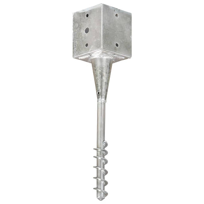 Berkfield Ground Spikes 6 pcs Silver 12x12x56 cm Galvanised Steel