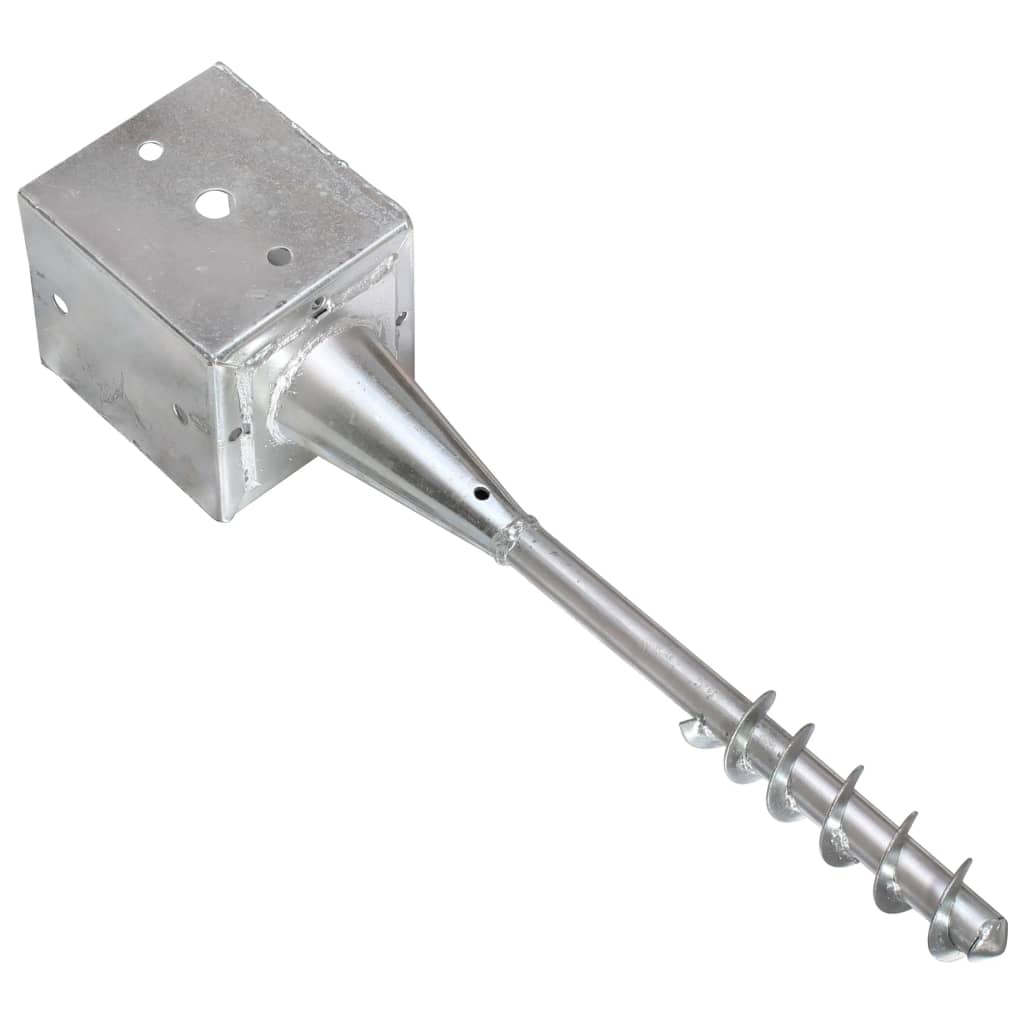 Berkfield Ground Spikes 6 pcs Silver 12x12x56 cm Galvanised Steel