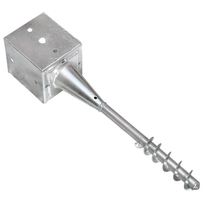 Berkfield Ground Spikes 6 pcs Silver 12x12x56 cm Galvanised Steel