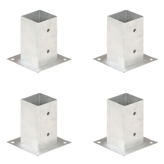 Berkfield Post Anchors 4 pcs Galvanised Metal 81 mm