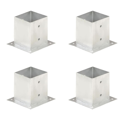 Berkfield Post Anchors 4 pcs Galvanised Metal 121 mm