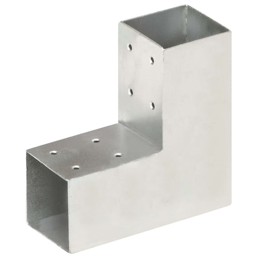 Berkfield Post Connector L Shape Galvanised Metal 71x71 mm