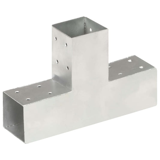 Berkfield Post Connector T Shape Galvanised Metal 71x71 mm