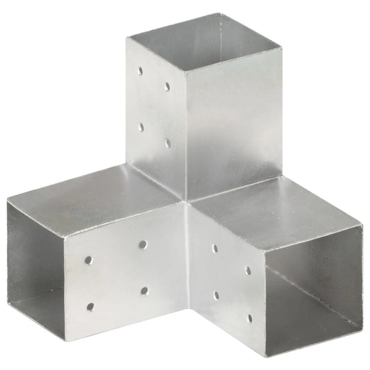 Berkfield Post Connector Y Shape Galvanised Metal 81x81 mm